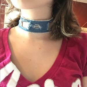 Women’s denim choker